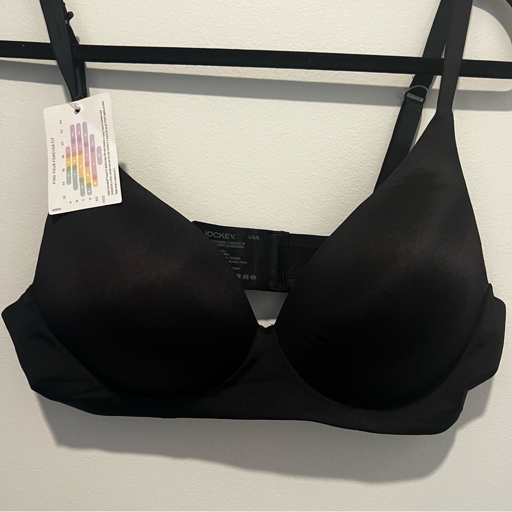Jockey No Underwire Bra Women’s Black Size Large NWT New